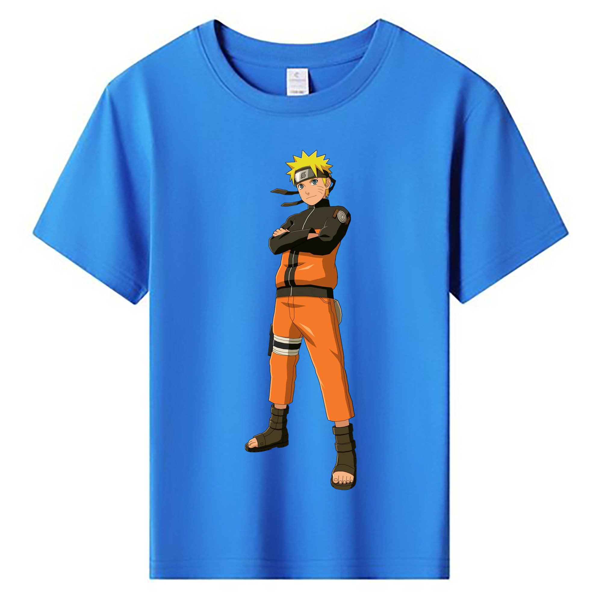 （画像用） NARUTO -ナルト- うずまき ナルト Uzumaki Naruto 綿100％キッズTシャツ（フロントプリント）